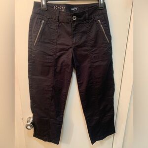 Sonoma black capris- nwot- size 2